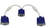 Cabo Adaptador HLD VGA Macho e 2 Saídas VGA Fêmeas 18 CM. Branco