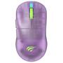 Mouse Gamer Havit Gamenote MS970WB Wireless - Roxo Transparente