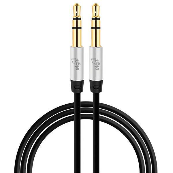 Cabo Auxiliar P2 x P2 Elg P3520HD - 2 Metros / Banhado a Ouro 24K foto principal