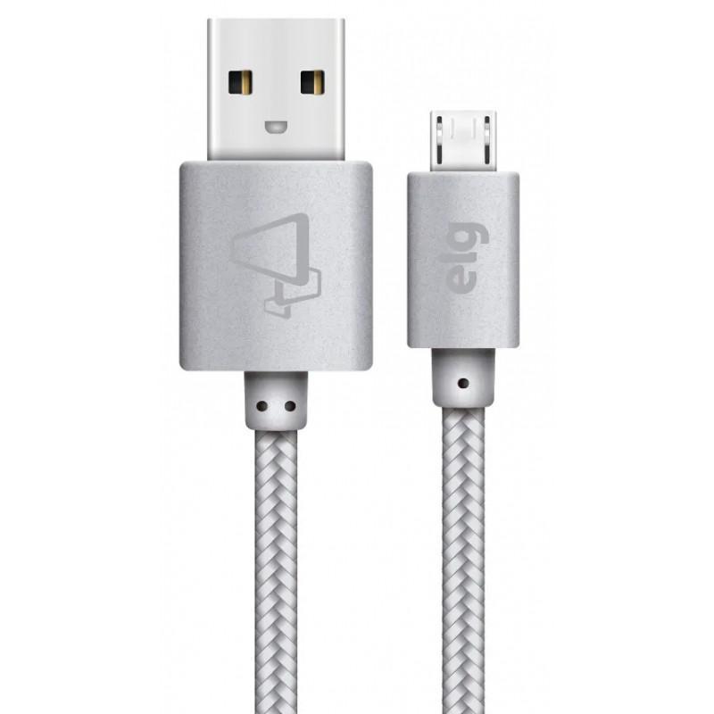 Cabo Micro USB Elg M510BS - 1 Metro / Nylon Trançado / 12W / 2.4A