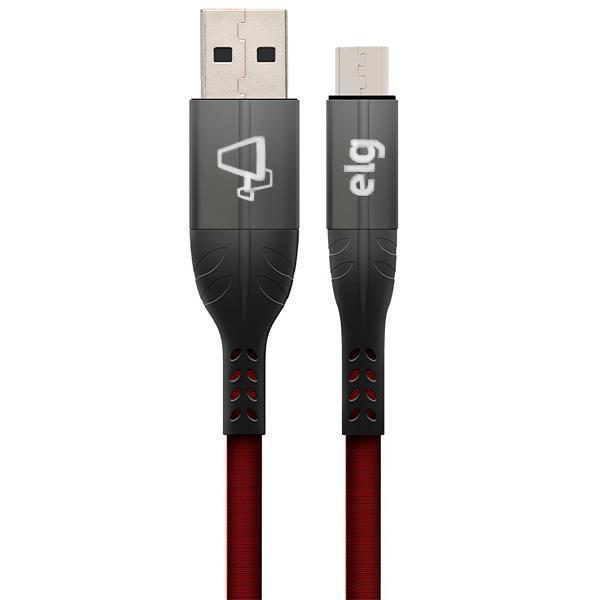Cabo Micro USB Elg M510RD - 1 Metro / Tecido Canvas / 12W / 2.4A