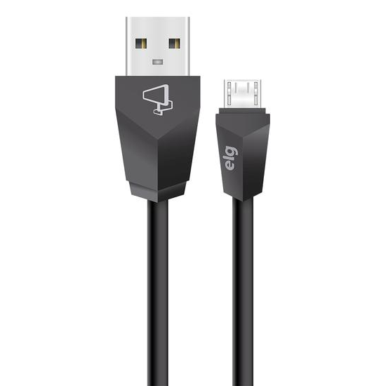 Cabo Micro USB Elg M518 - 1.8 Metros / Injetado em PVC / 12W / 2.4A