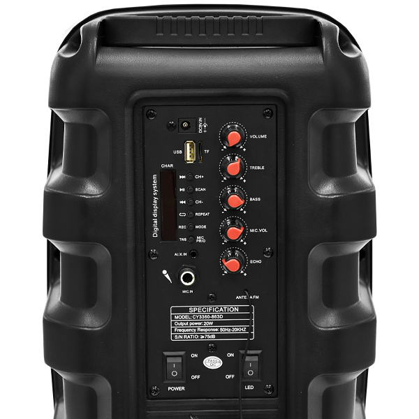 Caixa de Som Coby CY3360-863D SD / USB / Bluetooth / Karaokê foto 1