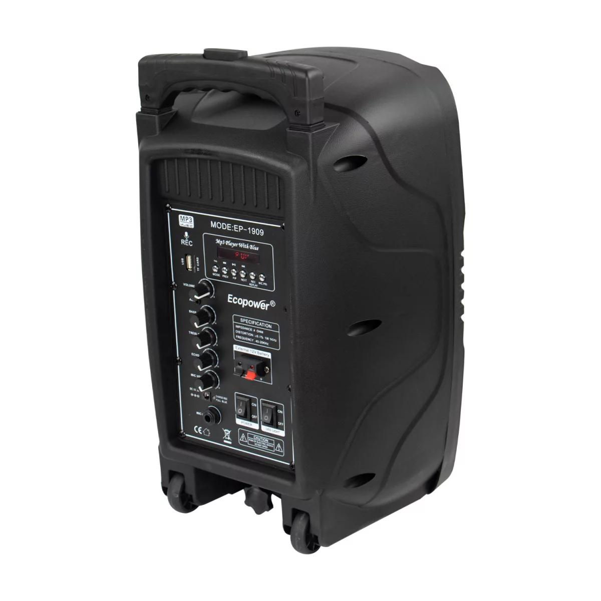 Caixa de Som Ecopower EP-1909 SD / USB / Bluetooth / Karaokê foto 1