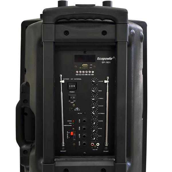 Caixa de Som Ecopower EP-1931 SD / USB / Bluetooth / Karaokê foto 1