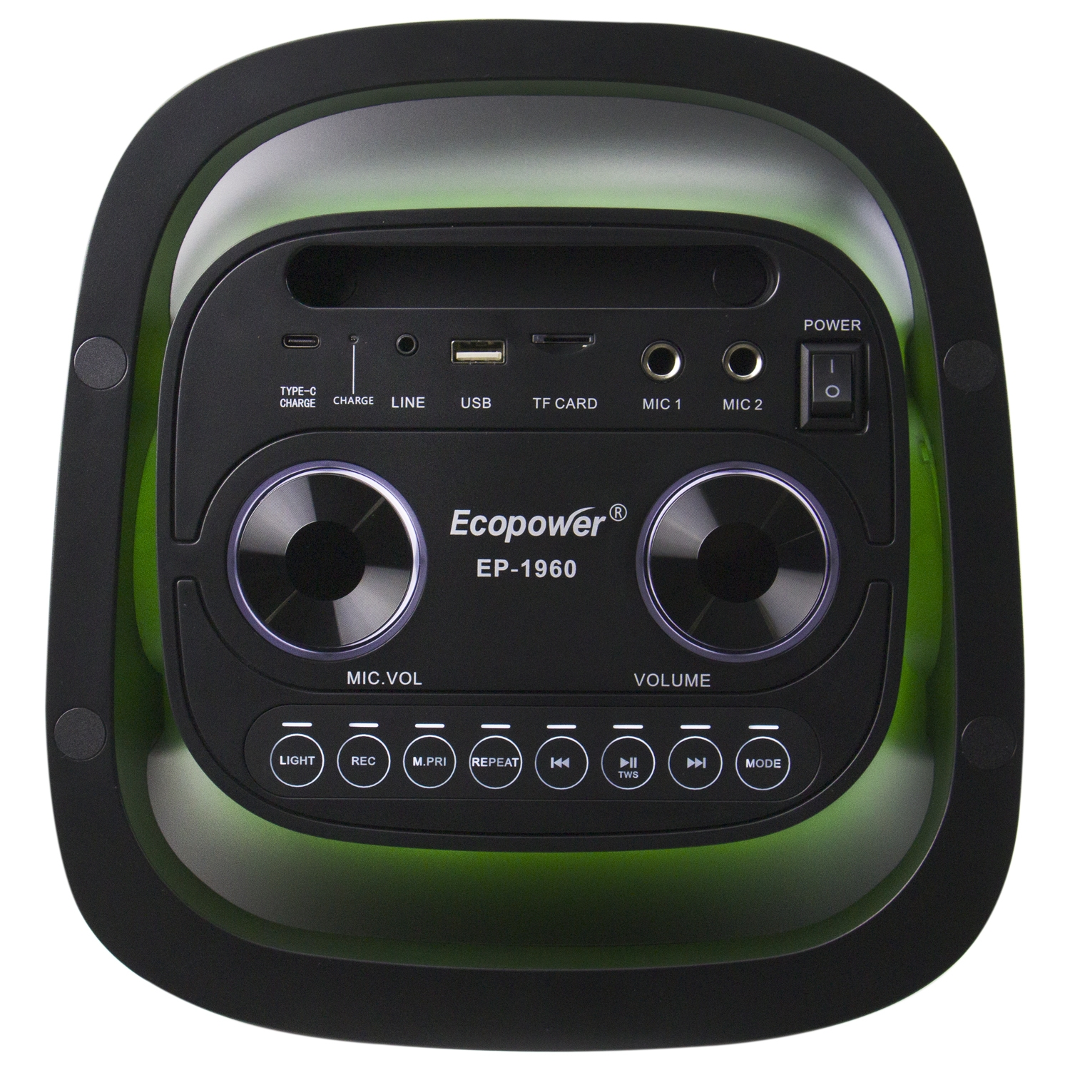 Caixa de Som Ecopower EP-1960 SD / USB / Bluetooth / Karaokê foto 2