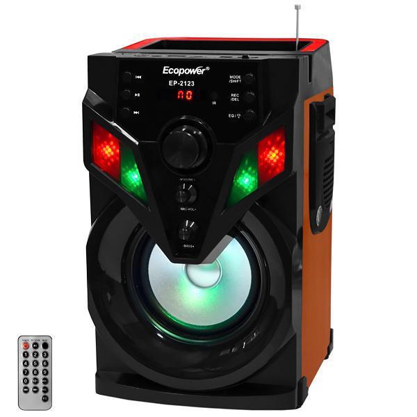 Caixa de Som Ecopower EP-2123 SD / USB / Bluetooth / Karaokê foto 2