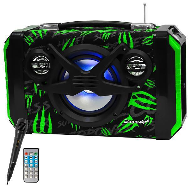 Caixa de Som Ecopower EP-2266 SD / USB / Bluetooth / Karaokê