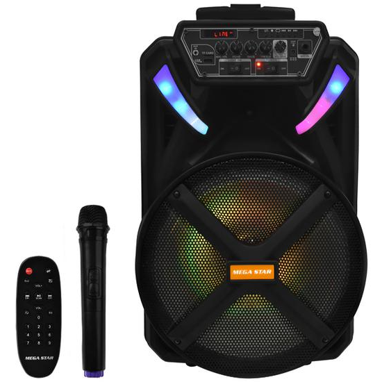 Caixa de Som Mega Star SPA120BTF SD / USB / Bluetooth / Karaokê