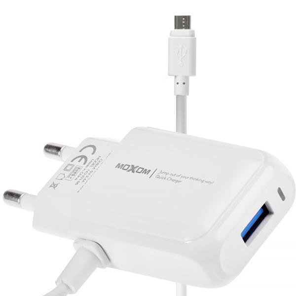 Carregador Moxom KH-66 Bivolt - Cabo Micro USB