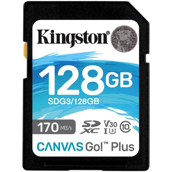 Cartão de Memória Kingston Canvas Go! Plus SDXC 128GB Classe 10