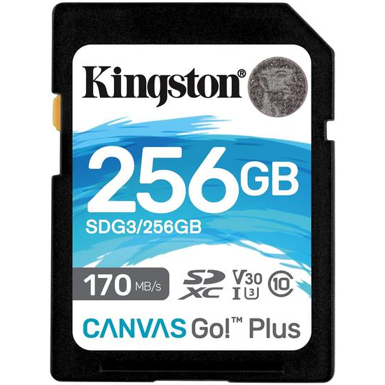 Cartão de Memória Kingston Canvas Go! Plus SDXC 256GB Classe 10