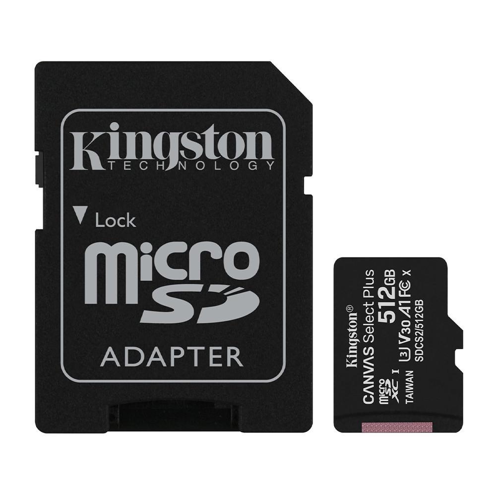 Cartão de Memória Kingston Canvas Select Plus Micro SDXC 512GB Classe 10