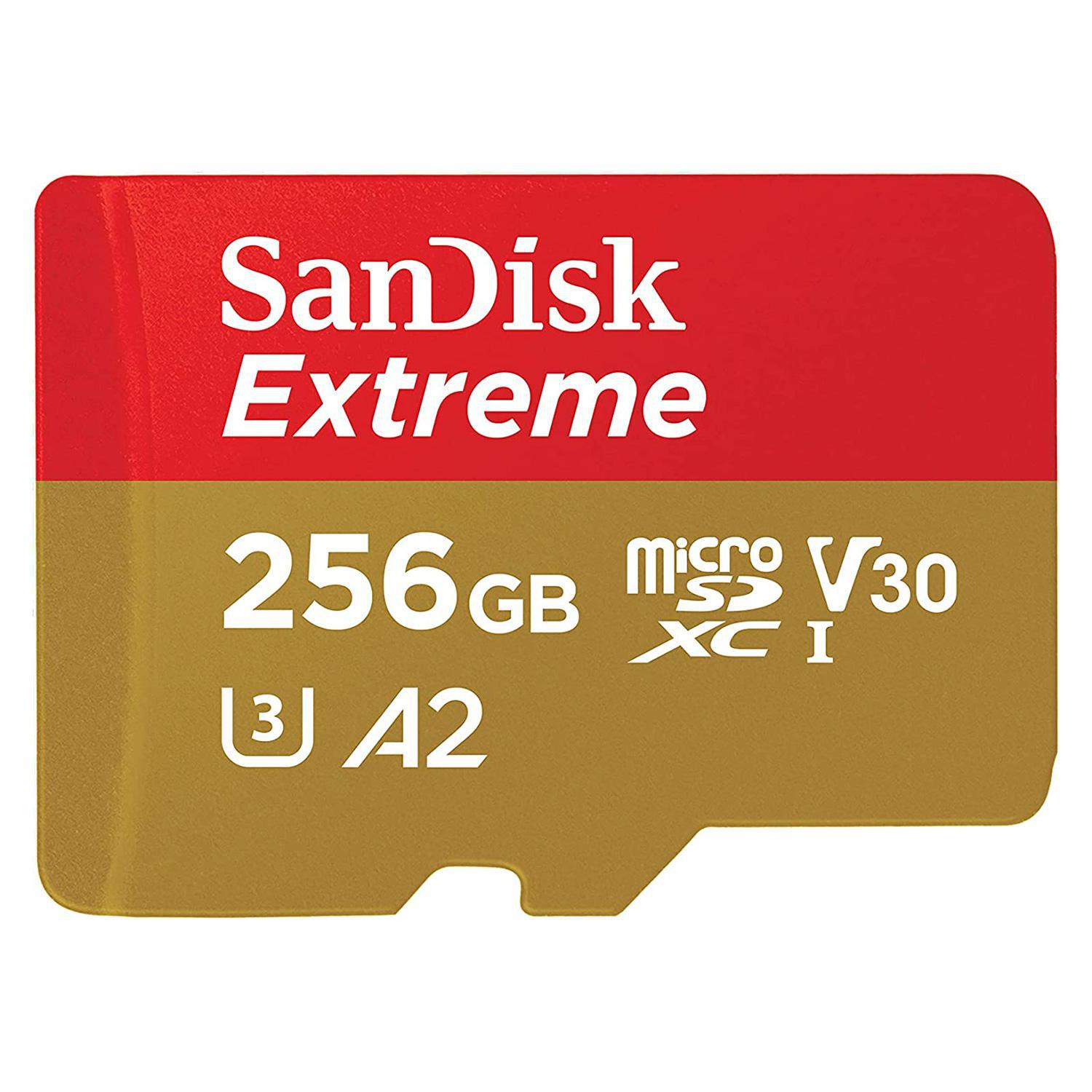 Cartão de Memória Sandisk Extreme Micro SDXC 256GB 190MB/s