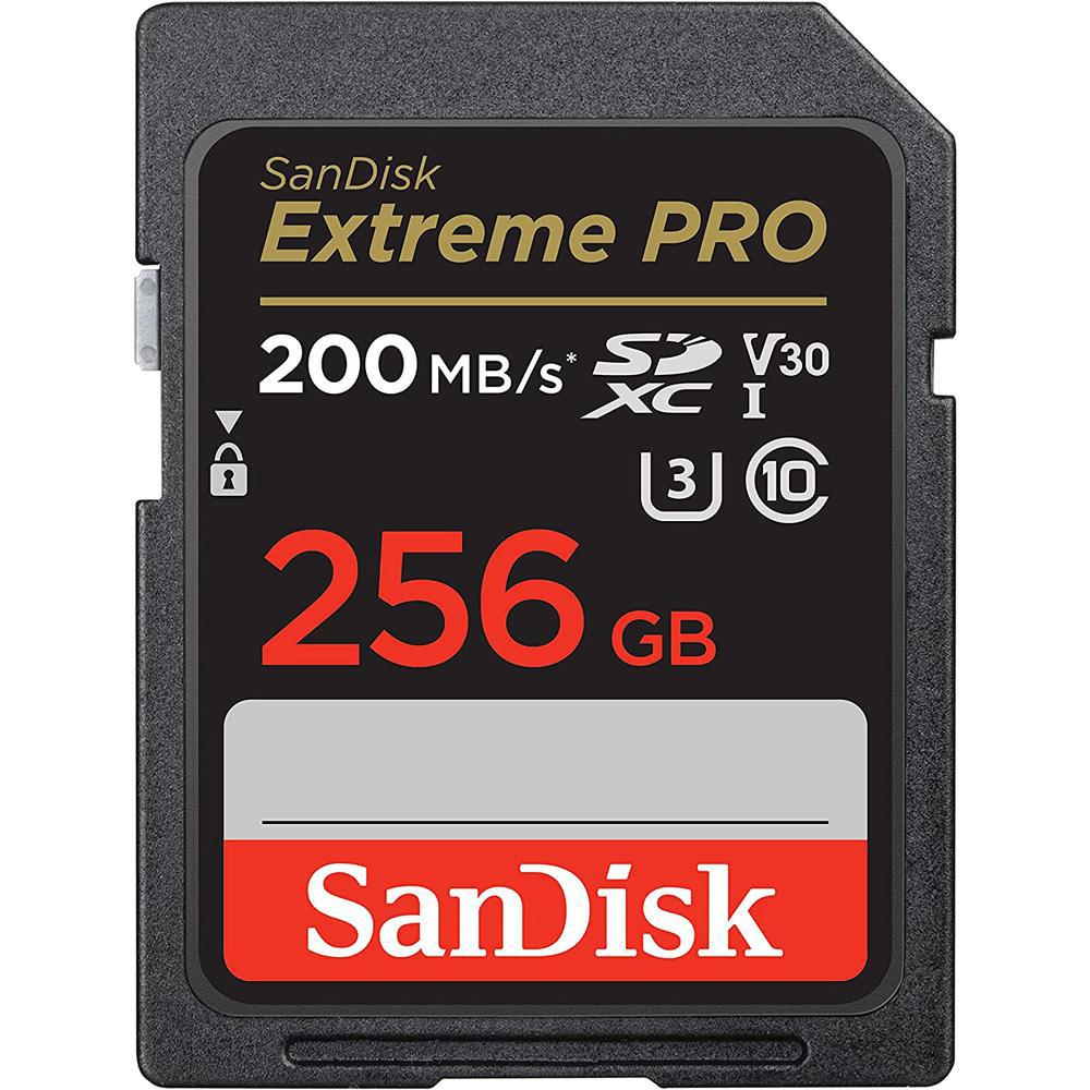 Cartão de Memória Sandisk Extreme Pro SDXC 256GB Classe 10 200MB/s
