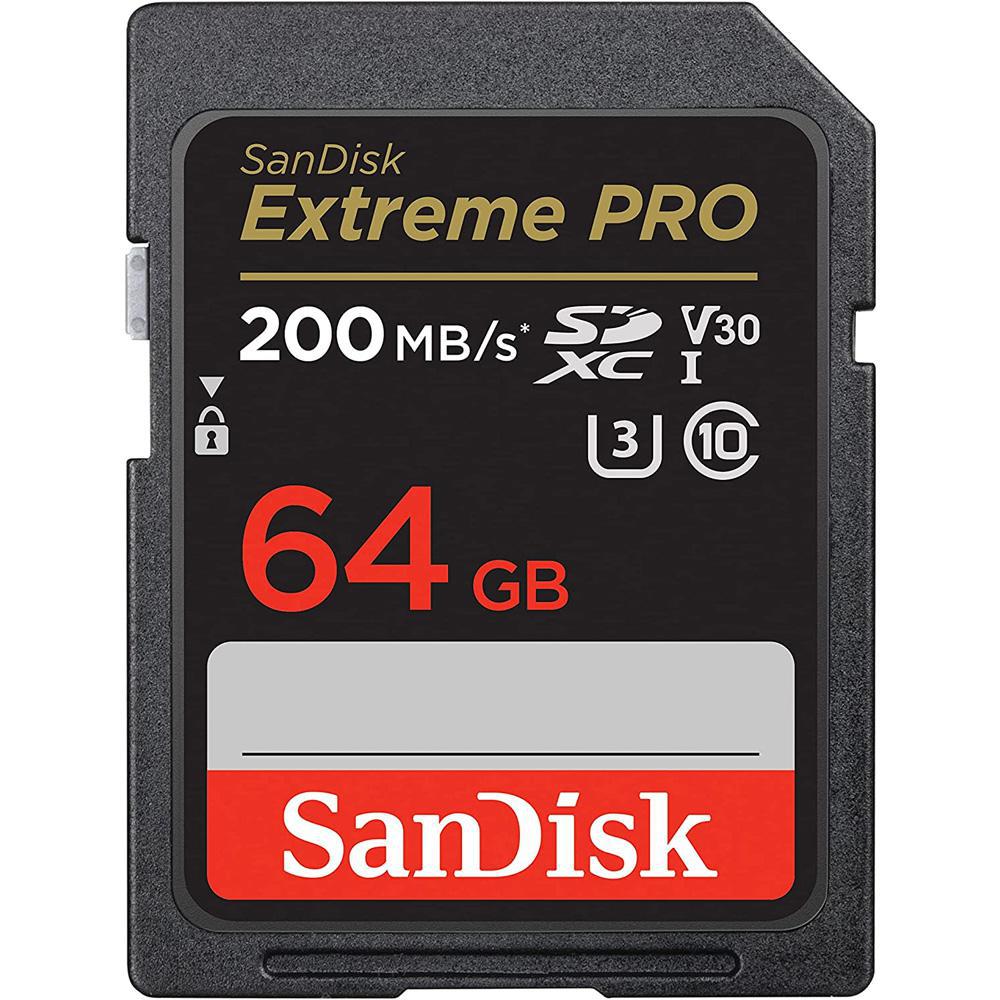 Cartão de Memória Sandisk Extreme Pro SDXC 64GB Classe 10 200MB/s