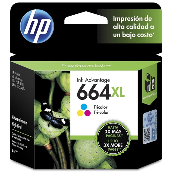 Cartucho de Tinta HP 664XL F6V30AL Colorido