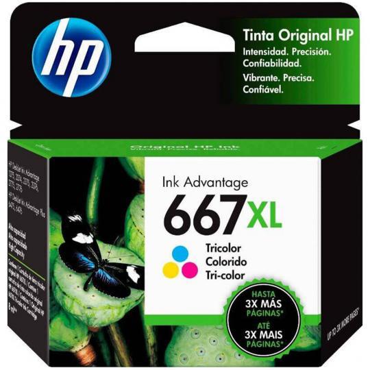 Cartucho de Tinta HP 667XL 3YM80AL Colorido foto principal