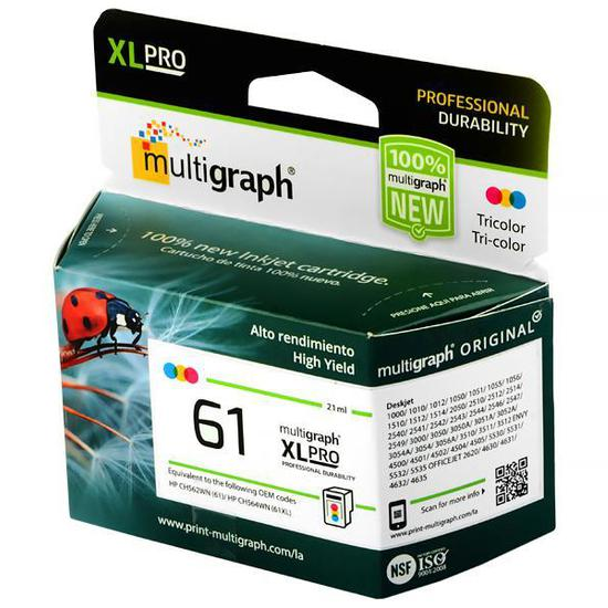 Cartucho de Tinta Multigraph 61XL Colorido