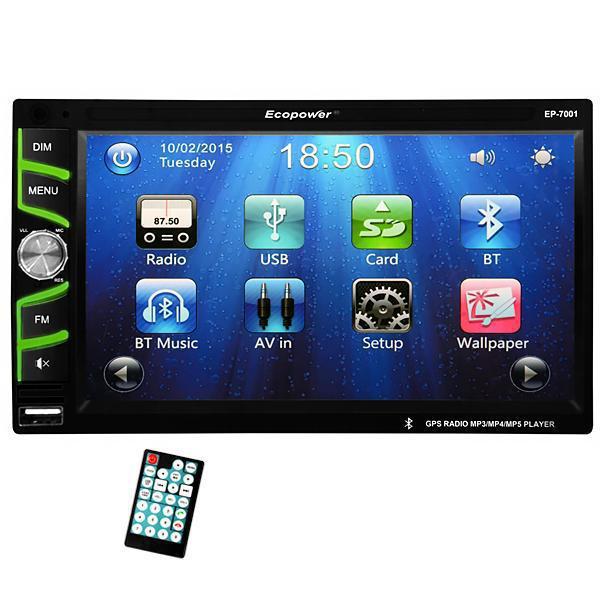 DVD Player Automotivo Ecopower EP-7001 6.5" USB / Bluetooth