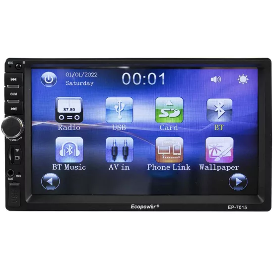 DVD Player Automotivo Ecopower EP-7015 7.0" SD / USB / Bluetooth