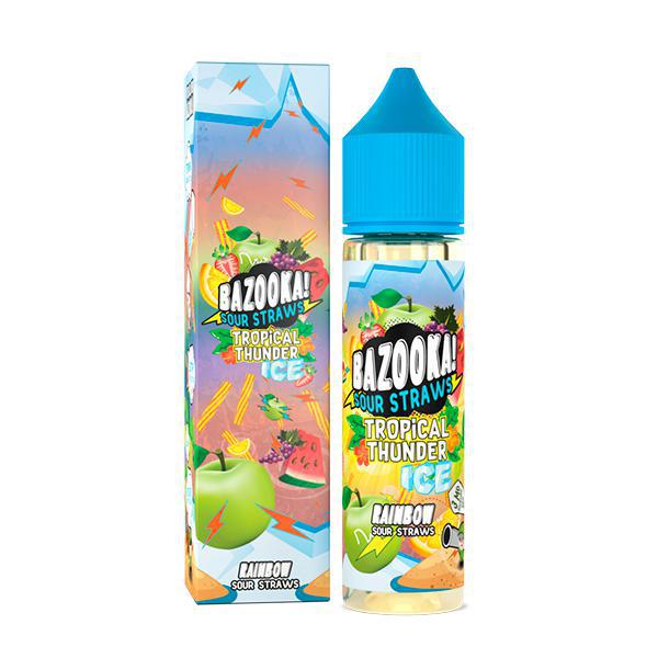 Essência para Vaper Bazooka Sour Straws Tropical Thunder Ice Rainbow 60ML