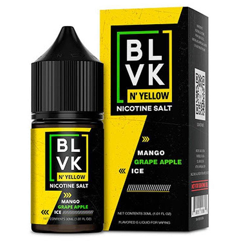 Essência para Vaper BLVK N' Yellow Salt Mango Grape Apple Ice 30ML