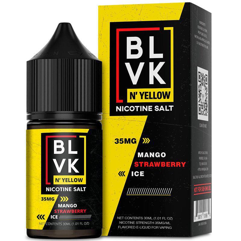 Essência para Vaper BLVK N' Yellow Salt Mango Strawberry Ice 30ML