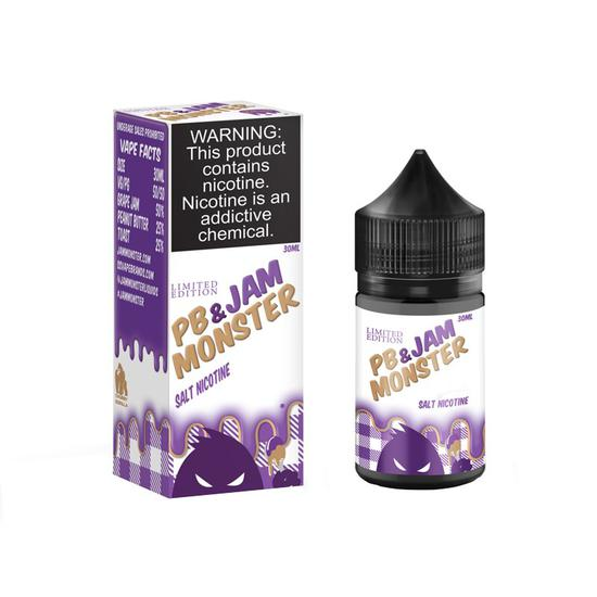 Essência para Vaper Monster Vape Labs Salt PB & Jam Monster Grape 30ML