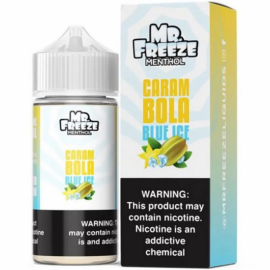 Essência para Vaper MR. Freeze Menthol Carambola Blue Ice 100ML
