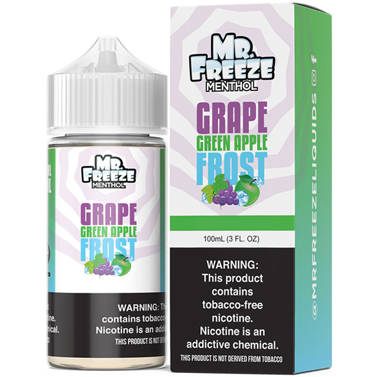 Essência para Vaper MR. Freeze Menthol Grape Green Apple Frost 100ML