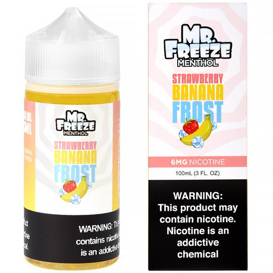 Essência para Vaper MR. Freeze Menthol Strawberry Banana Frost 100ML