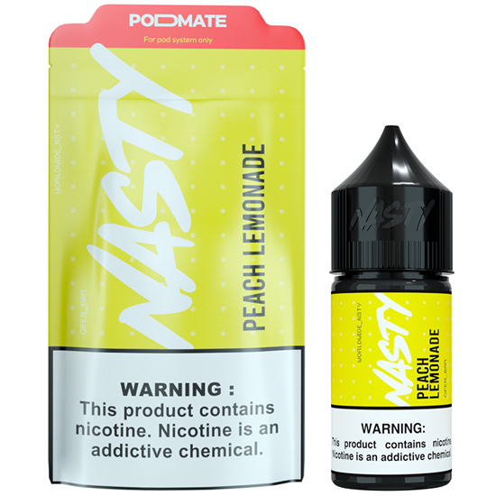 Essência para Vaper Nasty Juice PodMate Salt Peach Lemonade 30ML