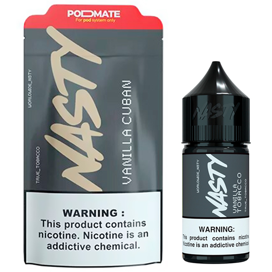 Essência para Vaper Nasty Juice PodMate Salt Vanilla Cuban 30ML