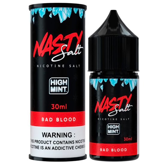 Essência para Vaper Nasty Juice Salt Bad Blood High Mint 30ML