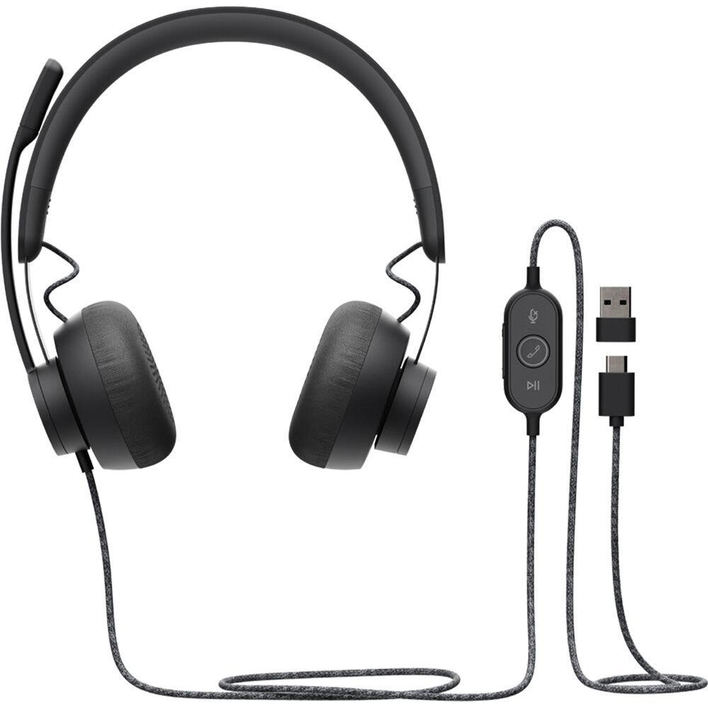 Fone de Ouvido Logitech Zone Wired 981-000871 USB-C