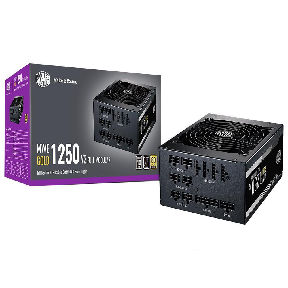 Fonte Cooler Master ATX MWE Gold 1250 V2 80 Plus Gold 1250W foto principal
