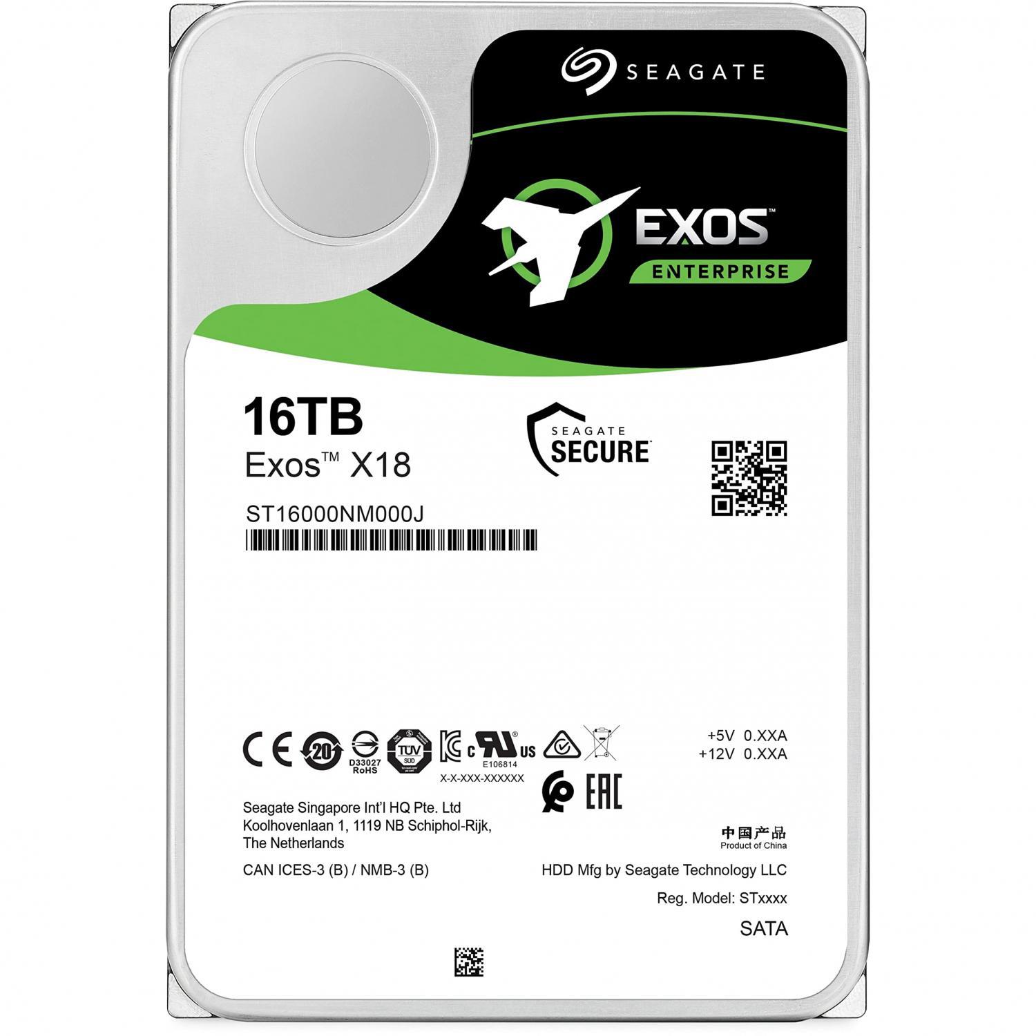 HD Seagate Exos X18 Enterprise ST16000NM000J 16TB 3.5" 7200RPM 256MB