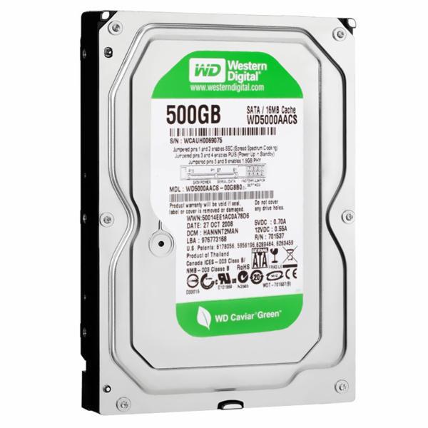 HD Western Digital WD Caviar Green WD5000AACS 500GB 3.5" 5400RPM 16MB foto principal