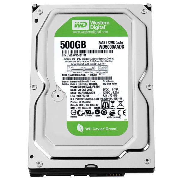 HD Western Digital WD Caviar Green WD5000AADS 500GB 3.5" 7200RPM 32MB foto principal