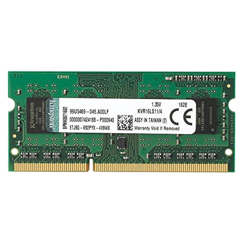 Memória Kingston DDR3 4GB 1600MHz Notebook KVR16S11S8/4