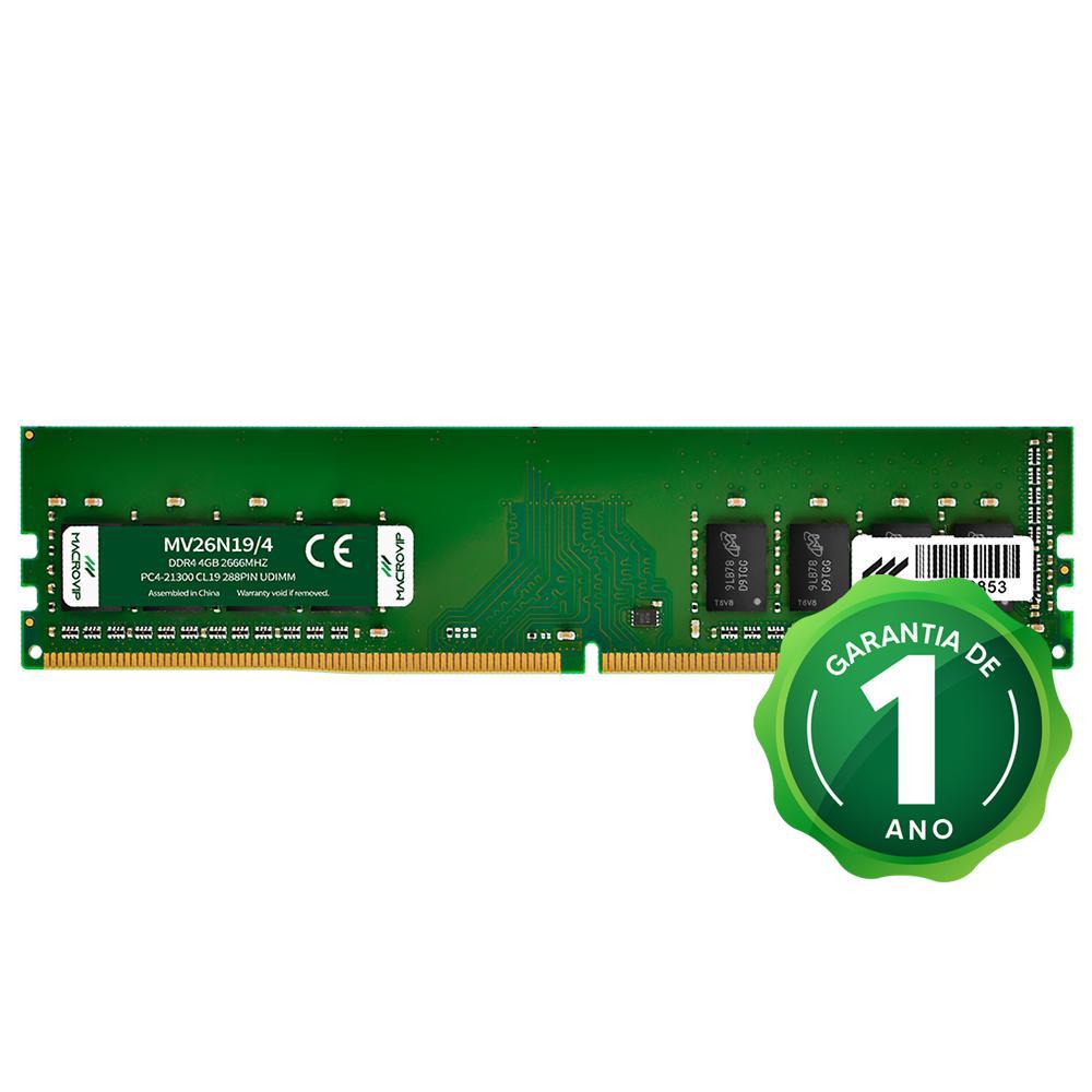 Memória Macrovip DDR4 4GB 2666MHz MV26N19/4