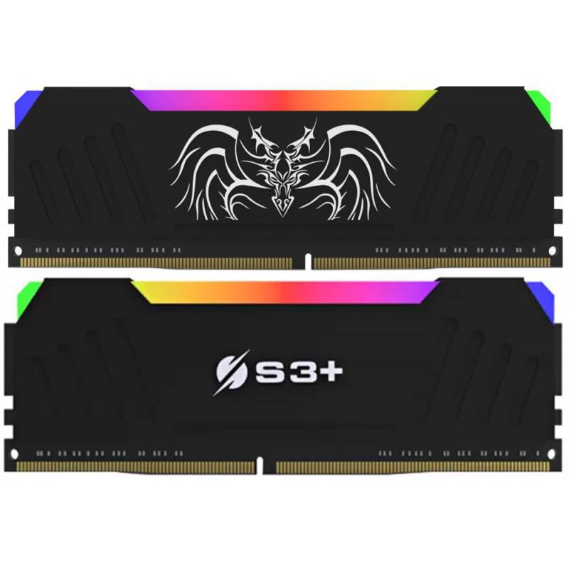 Memória S3+ Dragonheart RGB DDR4 16GB (2x 8GB) 2666MHz S3L4N2616162CRGB