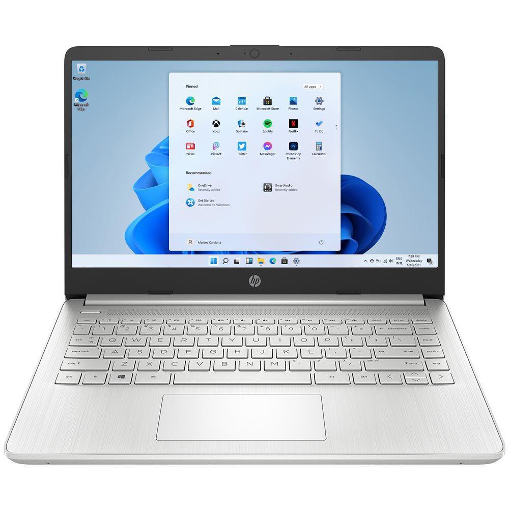 Notebook HP 14-FQ1025NR AMD Ryzen 5 2.1GHz / Memória 8GB / SSD 256GB / 14" / Windows 11