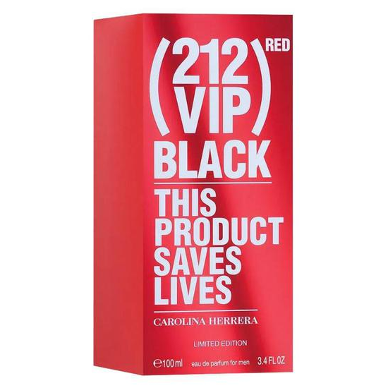 Perfume Carolina Herrera 212 Vip Black Red Eau de Parfum Masculino 100ML foto 1