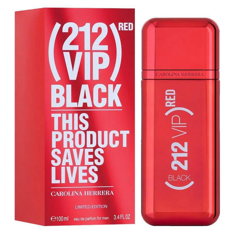 Perfume Carolina Herrera 212 Vip Black Red Eau de Parfum Masculino 100ML foto 2