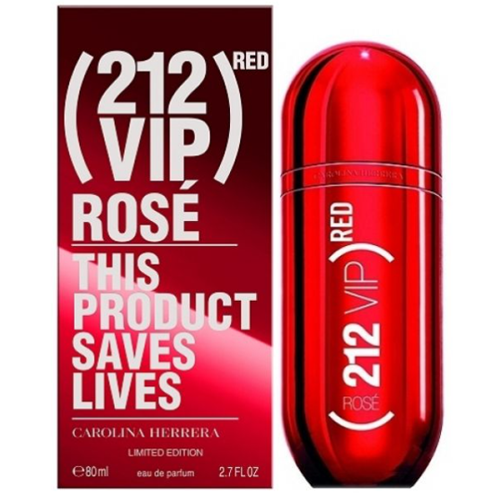 Perfume Carolina Herrera 212 Vip Rosé Red Eau de Parfum Feminino 80ML foto 2