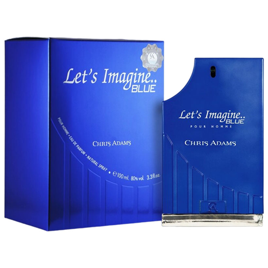Perfume Chris Adams Let's Imagine Blue Pour Homme Eau de Parfum Masculino 100ML