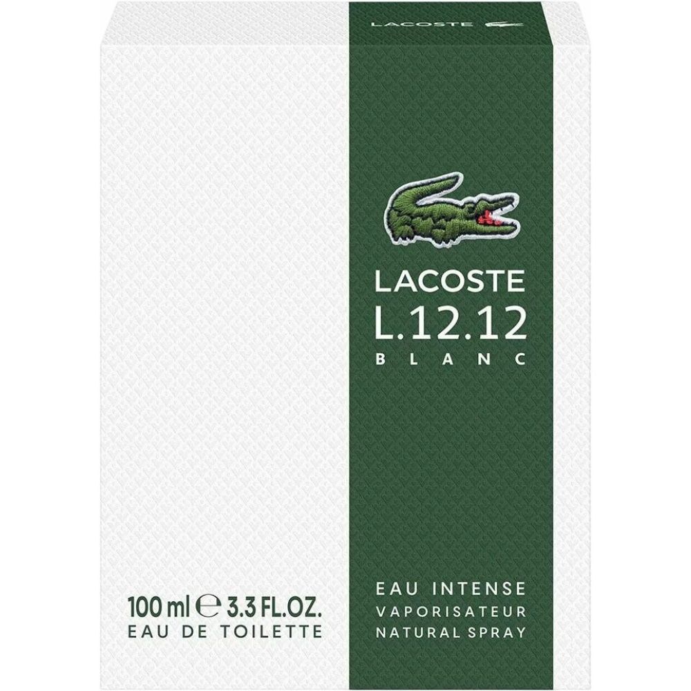 Perfume Lacoste L.12.12 Blanc Eau Intense Eau de Toilette Masculino 100ML foto 1