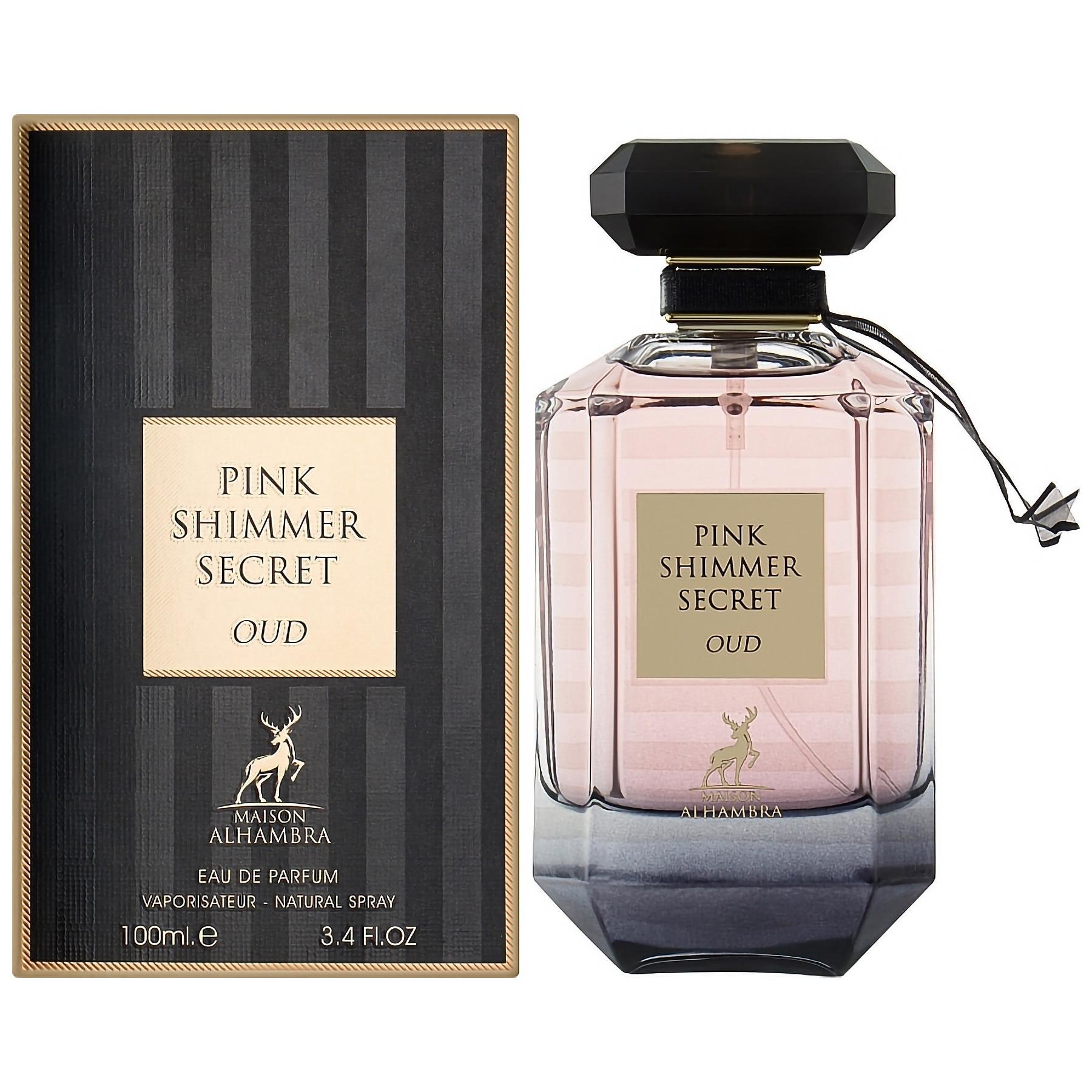 Perfume Maison Alhambra Pink Shimmer Secret Oud Eau de Parfum Feminino 100ML